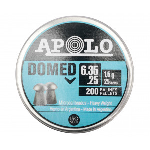Пули для пневматики Apolo Domed 6,35 мм, 1,6 грамм, 200 штук